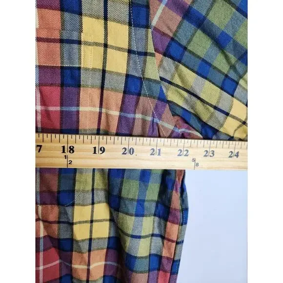 Orvis Mens Button Down Shirt sz L Wool/Cotton plaid Casual Outdoors Classic - Picture 6 of 7